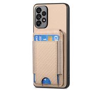SNCLET Étui pour Samsung Galaxy A53 5G Coque en Carbon Fiber Porte-Cartes avec Construit en Cadre en Fer Angle Multiple et Libre Fonction de Support Housse Protection pour Samsung Galaxy A53 5G,Kaki