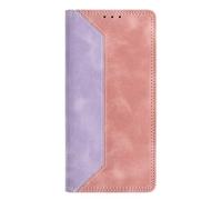 SNCLET Étui pour ZTE Blade A36 4G Étui Portefeuille Style Simple Coque à Rabat en Cuir PU Anti-Chocs Anti-Poussière Fentes Cartes Magnétique Housse pour ZTE Blade A36 4G,Violet/Rose