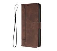 SNCLET Wallet Case pour Xiaomi Mi 10 5G Coque Cuir Motif en Eelief Heart Cuir PU Portefeuille à Rabat Magnétique pour Xiaomi Mi 10 5G/Mi 10 Pro 5G Housse avec Porte-Cartes Fonction Support,Marron