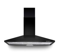 SNDOAS Hotte aspirante noire de 91,4 cm avec 450 CFM et 3 vitesses, convertible, sans conduit, filtres en maille et bouton poussoir pour hotte de cuisinière, support mural noir de style cheminée