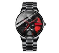 Sne435 Montre de sport en maille pour homme, Rouge, One Size