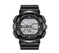 Sne547 Montre numérique en caoutchouc pour homme avec chronomètre LCD et affichage de la date, Noir , taille unique