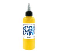 SneakArts Peinture pour Cuir et Textile - Jaune - 100ml - Personnalisation Sneaker, Chaussure, Maroquinerie, Vêtement, Jean