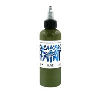 SneakArts Peinture pour Cuir et Textile - Olive - 100ml - Personnalisation Sneaker, Chaussure, Maroquinerie, Vêtement, Jean
