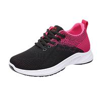 Sneaker Bequem Mesh Turnschuhe Sportlicheleichtgewichts Laufschuhe Schnürschuhe Atmungsaktive Outdoor Cross Trainer Zum Joggen Sport Komfortable Tennisschuhe Damen Sneakers, Noir , 39 EU
