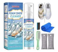 Sneaker Cleaner,Kit Nettoyage Chaussure 100 ml avec Brosse, Serviette et éponge, Kit Nettoyage Chaussure, Désodorisant chaussures naturel pour les chaussures de travail, de sport et les baskets