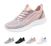 Sneaker Mit Mesh Femme Turnschuhe Bequem Für Damen Atmungsaktiv Wanderschuhe Rutschfest Sportschuhe Leichtgewichts Mesh Sneakers Lace Up Tennisschuhe Für Joggen Training, Aaarot, 39 EU
