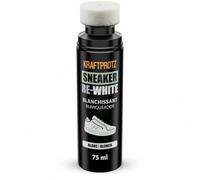 Sneaker Re-White 75 ml - Nettoyant Chaussures Soin Blanchisseur | cirage à éponge, ravive, effet blanc, soin couleur, couvre décolorations et jaunissements, crème pour chaussures