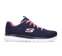 Sneaker Skechers Graceful Get Connected - 12615-NVHP - Bleu/Rose - Lacets - Plat - Textile - Adulte - Mixte 42