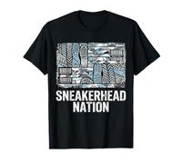 Sneakerhead Nation Streetwear Drapeau Vieilli Grunge Art T-Shirt