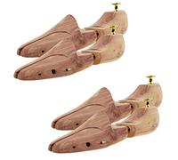 Sneakerprofi Lot de 2 paires d'embauchoirs en bois de cèdre véritable pour homme et femme avec double ressort, ajustement optimal et ventilation, Bois de cèdre naturel, 36-37