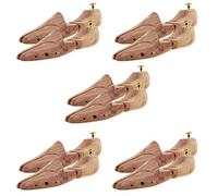 Sneakerprofi Lot de 5 paires d'embauchoirs en bois de cèdre véritable pour homme et femme avec double ressort, ajustement optimal et ventilation, Bois de cèdre naturel, 46-48