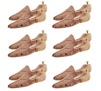Sneakerprofi Lot de 6 embauchoirs à chaussures en bois de cèdre véritable pour homme et femme avec double ressort - Ajustement optimal et ventilation, Cèdre naturel, 46-48