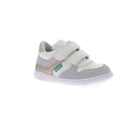 Sneakers basses bébé kickmotion blanc argent or 19