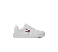 Sneakers basses cuir Retro - Tommy Jeans - Femme - Blanc - Lacets - Logo incrusté/imprimé 36