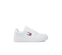 Sneakers basses retro - TOMMY JEANS - Femme - Cuir - Lacets - Blanc 39
