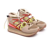 Sneakers beige type espadrille à semelle compensée pour femme tulare