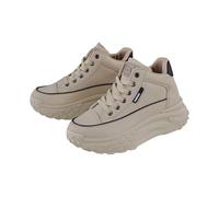 Sneakers Damen Modische Freizeitschuhe mit Dicker Sohle High-Top Plateau Laufschuhe Bequeme Schnür Schulschuhe Frauen Elevate Shoes Lässig rutschfeste Sportschuhe Atmungsaktive Walkingschuhe