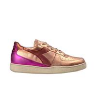 Sneakers Diadora Mi Basket Low Métallisé Doré Cuir Véritable 39
