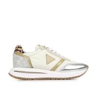 GUESS Baskets basses 'EAGAR2' camel / mastic / argent / blanc cassé, Taille 37