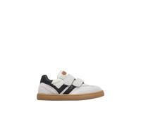 Sneakers En Cuir Et Tissu Kevis 2 Vl. Blanc-noir- 31