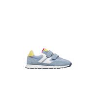 Sneakers En Cuir Et Tissu Miblo Vl. Bleu-blanc 26