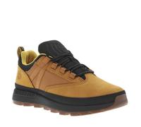 Sneakers en cuir nubuck miel avec semelle crantée et lacets ronds 36