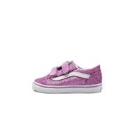 Sneakers enfant à paillettes Vans TD Old Skool V - Rose - Scratch - Tissu 22