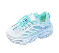 Sneakers Enfant Antidérapante Garçon Fille Baskets Respirant Mesh à Lacets Décontractées Chaussures de Sport Ultra-légères Mixte Low Top Sneakers de Course pour Étudiants Promenades Randonnée