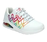Skechers Sneakers Femme Uno 2 Floating Love Lacets Textile Blanc/Multicolore 36