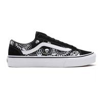 Sneakers Femme Vans Style 36 Bandana Noir en Toile et Daim Imprimé Têtes de Mort 36,5