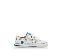 Sneakers filles textile fermeture adhésive barefoot blanc-bleu 21