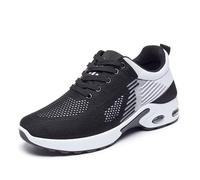 Sneakers for Women, Lightweight Breathable Non-Slip Walking Shoes with Shock-Absorbing Comfort for Daily Commuting Travel and Outdoor Activities (Black,38)