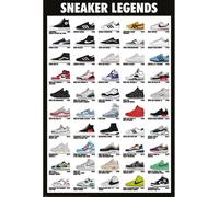 Sneakers - Legends - Poster - Dimensions : 61 x 91,5 cm + 2 baguettes en plastique transparent 62 cm