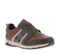 Sneakers marron plates avec des lacets plats et des dessins sur la semelle 40
