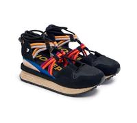 Sneakers Noires Type Espadrille à Semelle compensée pour Femme Tulare