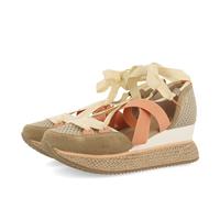 Sneakers Ouvertes Beige À Talon COMPENSÉ pour Femme TOTNES