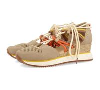 SNEAKERS OUVERTES BEIGE DE TYPE ESPADRILLE À TALON COMPENSÉ POUR FEMME IONA