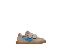 Sneakers Pieds Nus En Cuir Et Tissu Kevis 2 Vl. Gris Tourterelle- 30