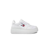 Tommy Jeans Baskets basses Retro Basket Ess cuir plateforme bleu nuit/rouge/blanc 41