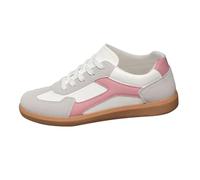 Sneakers Rétro Femme Grandes Tailles - Baskets Colorées à Semelle Plate et Souple, Chaussures Montantes Décontractées pour Un Confort Léger et Respirant - ode Européenne u Quotidien (Pink, 38)