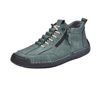 Sneakers Rétro Homme en Cuir - Chaussures Montantes Décontractées, Semelle Épaisse Anti-Dérapante, Doublure Aérée et Intérieur Rembourré pour Un Confort Léger - Baskets Casual d’Extérieur (Green, 43)