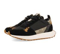 Sneakers rétro Noires à imprimé Animal pour Femme onaka