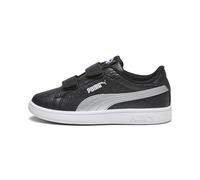 PUMA Sneakers Smash 3.0 Glitz Glam Enfant, Black Silver White Metallic, 34.5 EU