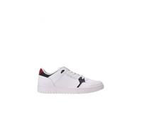 Tommy Hilfiger Baskets Homme en Cuir, Blanc (White), 44