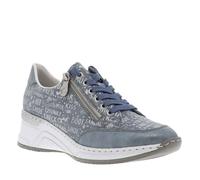 Rieker Baskets basses N4316 pour femmes bleu-gris/argent Taille 38