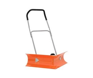 Sneeuwschep dubbelhoekig met uitschuifbaar handvat staal oranje364820