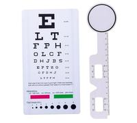 Snellen Eye Chart avec Oey Occluder Vision Test Term pour les examens Medical Office Classroom Ophthalmology and Optometry School Supplies (set 2 pièces)