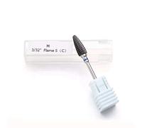 SNERISE Forets à ongles en céramique pour ongles gel fin moyen grossier - Outil de polissage pédicure manucure fraise rotative (taille M, 1 pièce)