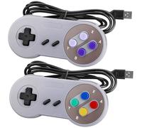 SNES USB Manette 2 Psc Contrôleurs de Manette de Jeu Rétro SNES avec Fil pour Super Nintendo avec USB Contrôleurs Joypad pour O[531]